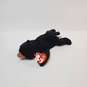 Ty Beanie Baby BLACKY the Bear Stuffed Animal Toy